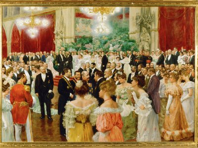 Baile na Câmara Municipal de Viena (óleo sobre tela) de Wilhelm Gause