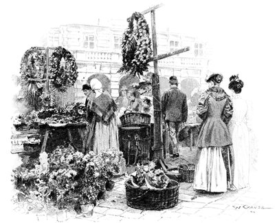 O Mercado das Flores, 1901. de Wilhelm Gause