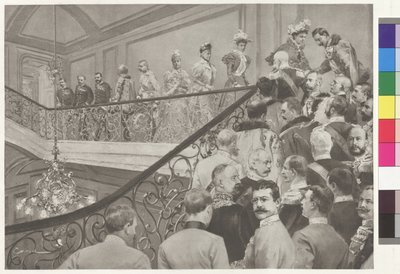 A arquiduquesa recebe o imperador Guilherme II no Schwarzen-Adlerstiege de Wilhelm Gause