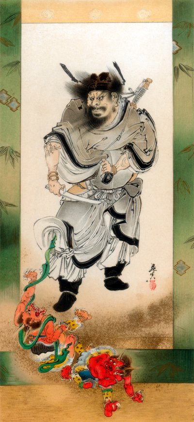 Shoki e os demônios, c1880 1886. de Wilhelm Greve