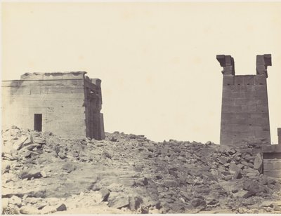 Templo de Dandur em Núbia, 1860s. de Wilhelm Hammerschmidt