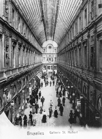 Galeria St. Hubert em Bruxelas, c.1900 de Wilhelm Hoffmann