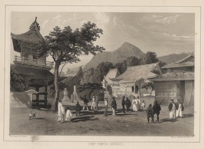 Templo Chefe, Hakodadi, 1855 de Wilhelm Joseph Heine
