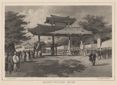 Visita de Perry a Shui, Lew Chew, 1855 de Wilhelm Joseph Heine