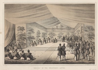 Entrega da carta do presidente, 1855 de Wilhelm Joseph Heine