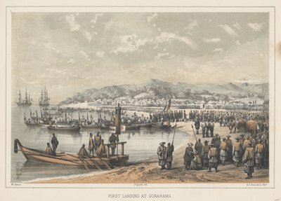 Primeiro desembarque em Gorahama, 1855 de Wilhelm Joseph Heine