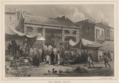 Cantão do Mercado de Peixe, 1855 de Wilhelm Joseph Heine