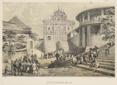 Convento dos Jesuítas, Macau, 1855 de Wilhelm Joseph Heine