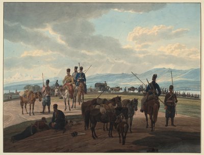 Cossacos russos em março de 1804 de Wilhelm Kobell Ritter von