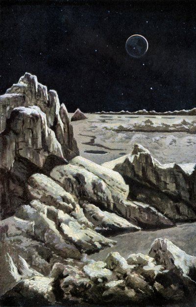 Paisagem Lunar, c1880 (gravura) de Wilhelm Kranz