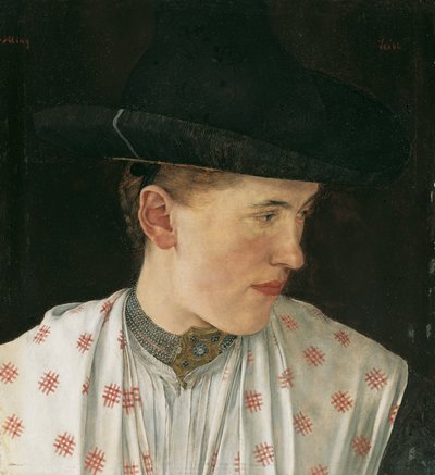 Cabeça de uma camponesa de Wilhelm Maria Hubertus Leibl