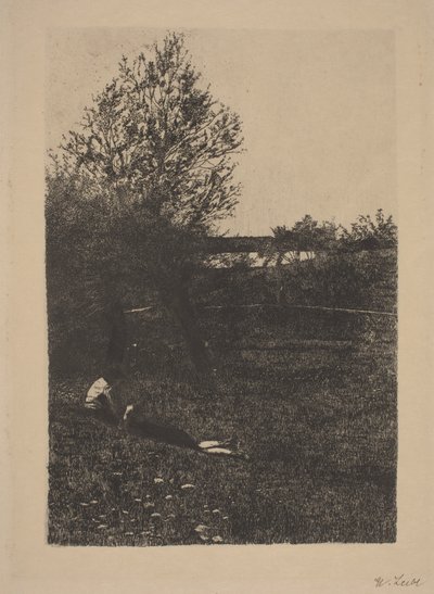 Prado com crianças de Wilhelm Maria Hubertus Leibl
