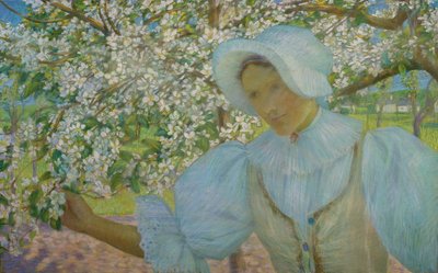 Uma mulher da Bretanha, c.1894-95 (pastel e têmpera sobre tela) de Wilhelm List