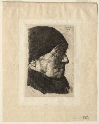 Cabeça de um camponês, 1874. de Wilhelm Maria Hubertus Leibl
