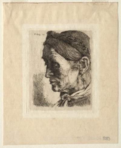 Cabeça de uma camponesa, 1874. de Wilhelm Maria Hubertus Leibl