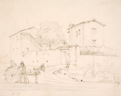 Carruagem de burro fora da Porta del Popolo de Wilhelm Marstrand