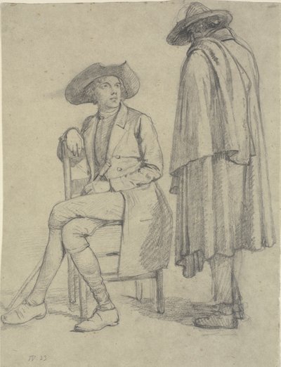 Abbate em conversa com um romano de Wilhelm Marstrand
