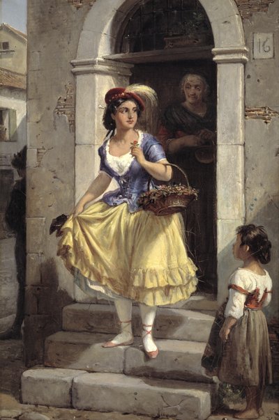 Uma italiana a caminho do carnaval de Wilhelm Marstrand