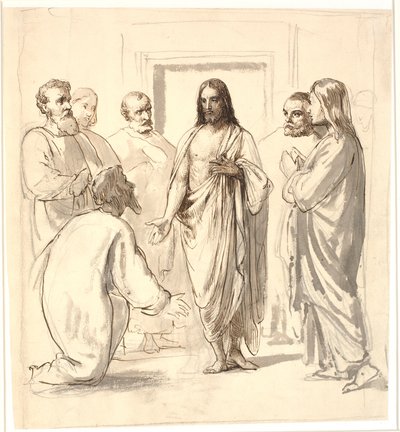 Cristo e o incrédulo Tomé de Wilhelm Marstrand