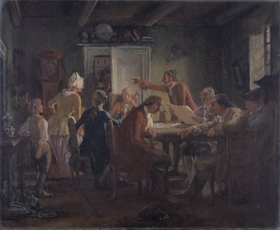 Collegium Politicum. De The Political Tinker, Ato I, Cena 2, de Ludvig Holberg. de Wilhelm Marstrand