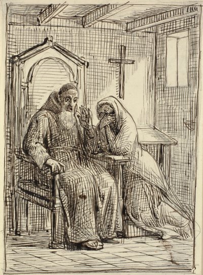 O confessor horrorizado de Wilhelm Marstrand