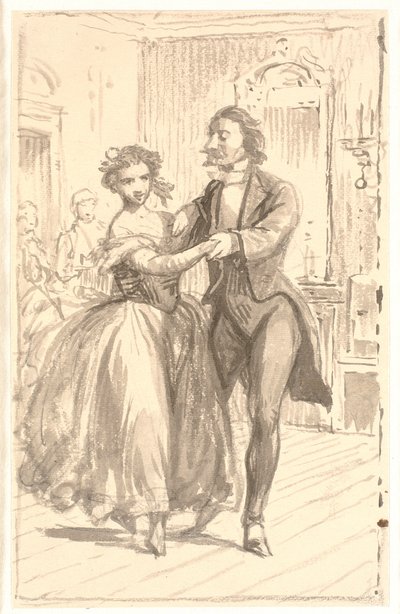 O primeiro casal no baile de Wilhelm Marstrand