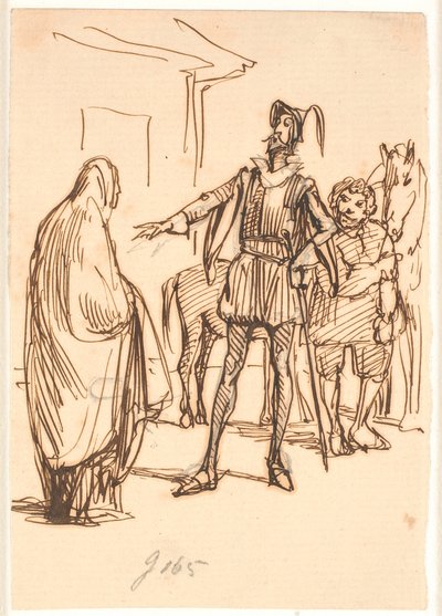 Dom Quixote de Donna Rodríguez de Wilhelm Marstrand