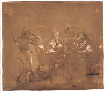Uma cena de taverna de Wilhelm Marstrand