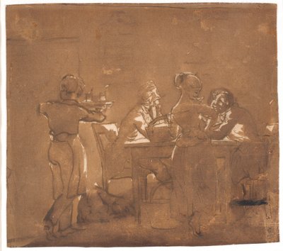 Uma cena de taverna de Wilhelm Marstrand