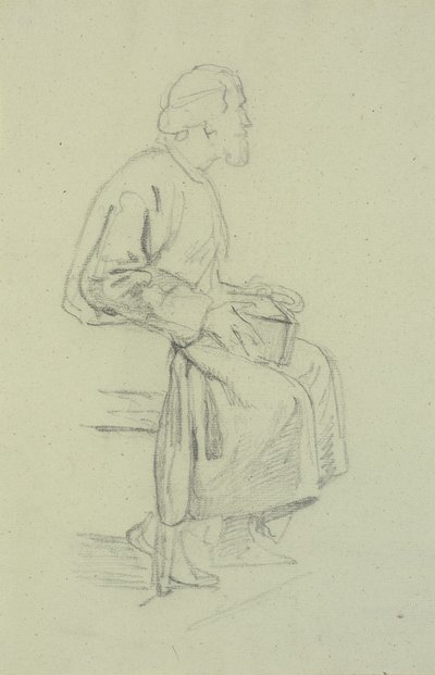 Estudos de figuras. velho sentado de Wilhelm Marstrand