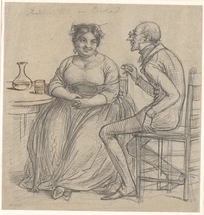 "Namorando uma viúva" de Wilhelm Marstrand