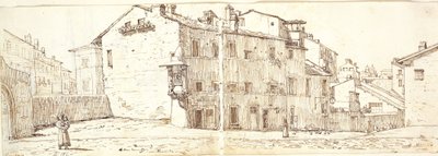 Rua no bairro de Monte Pincio, Roma de Wilhelm Marstrand