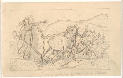 "Gefion lança a montanha no mar" de Wilhelm Marstrand
