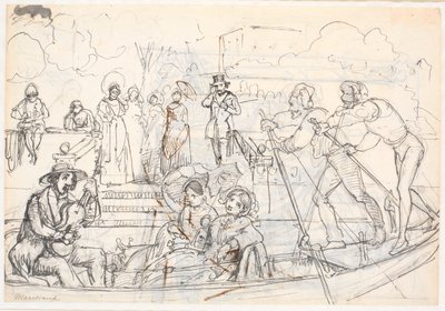 Cena de gôndola de Veneza de Wilhelm Marstrand