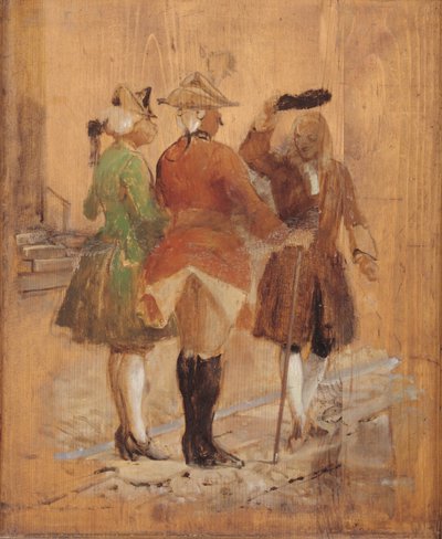 Holberg sai do caminho para Jacob von Thyboe e Jean de France de Wilhelm Marstrand