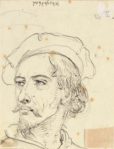 Cabeça de um homem com boina de Wilhelm Marstrand