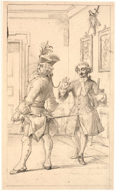 Jepser compara as costas de Jacob von Thyboe ao cabo do guincho de Wilhelm Marstrand