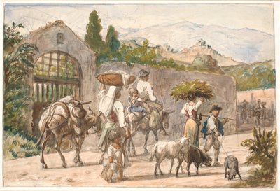Camponeses a caminho de Roma de Wilhelm Marstrand