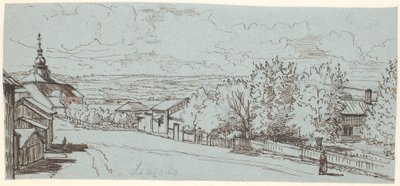 A estrada secundária para a Igreja de Leksand, Dalarne de Wilhelm Marstrand