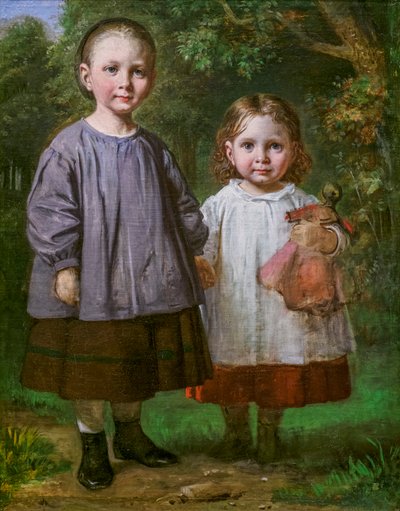 Ottilia e Christy Marstrand, as Filhas do Artista de Wilhelm Marstrand