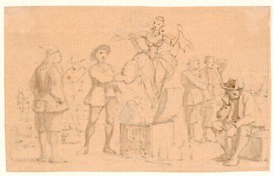 Peder Paars 1. Livro 2. Canção. Vênus sobe do caixão de Wilhelm Marstrand