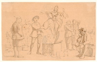 Peder Paars 1. Livro 2. Canção. Vênus sobe do caixão de Wilhelm Marstrand