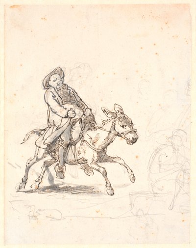 Sacerdote em burro a galope de Wilhelm Marstrand