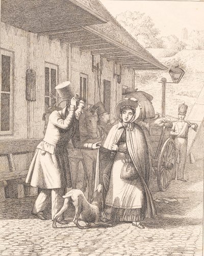 Cena fora de uma barraca de consumo de Wilhelm Marstrand