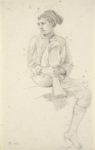 Pescador sentado de Wilhelm Marstrand