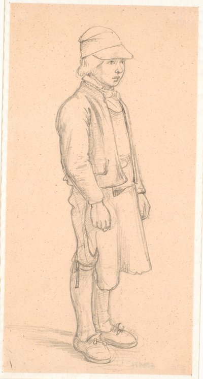 menino sueco com boné de Wilhelm Marstrand