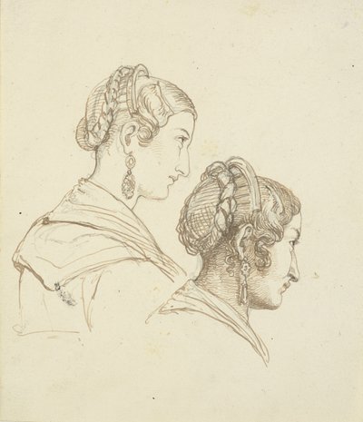 Duas cabeças femininas de Wilhelm Marstrand