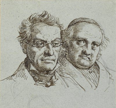 Duas cabeças masculinas de Wilhelm Marstrand