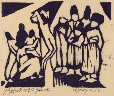 Crucificação I de Wilhelm Morgner