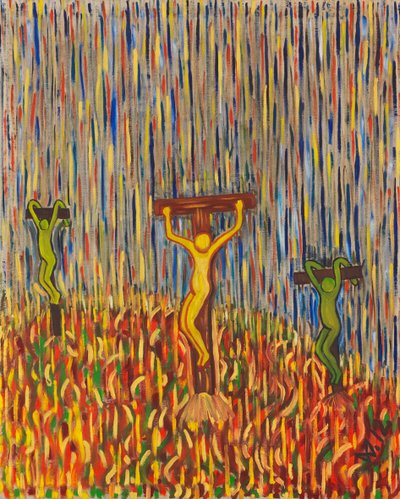 A Crucificação, 1912. de Wilhelm Morgner